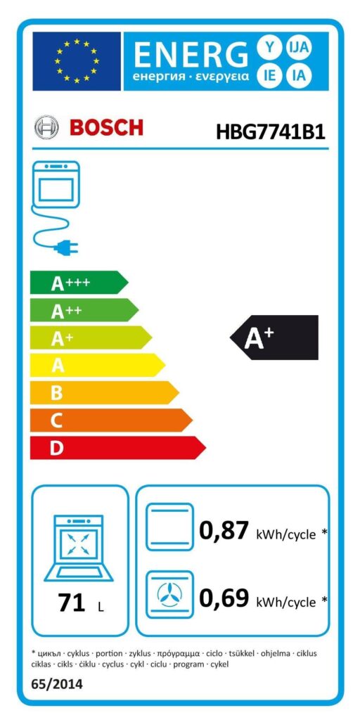 Four BOSCH HBG7741B1 (Pyrolyse, Encastrable, Multifonction)