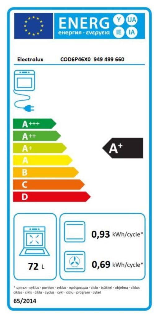 Four ELECTROLUX COD6P46X0 (Encastrable, Pyrolyse, Chaleur tournante pulsée)