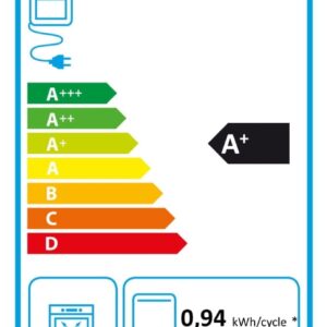 Étiquette énergétique pour un appareil Bosch, comme l'ELECTROLUX EW6T4622DA, indiquant une note A+ avec une capacité de 71 litres et une consommation énergétique de 0,94 kWh par cycle.