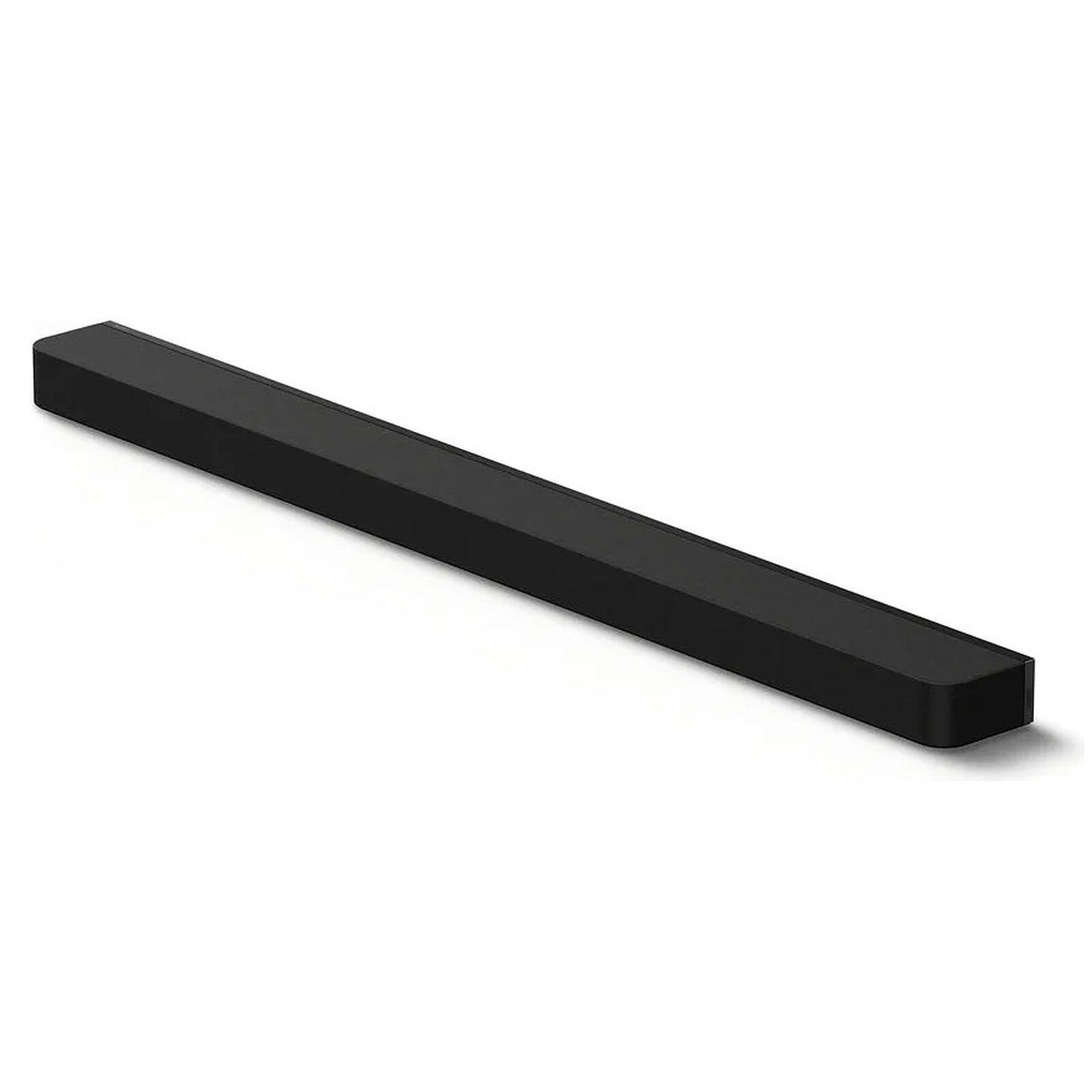 La SONY HTA9000 BRAVIA THEATRE BAR 9 est une barre de son noire élégante avec un design minimaliste sur fond blanc, capturant l'élégance de BRAVIA.