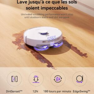 L'aspirateur robot NARWAL FREO X ULTRA nettoie de manière experte les déversements sur les planchers de bois, grâce aux technologies avancées DirtSense et EdgeSwing pour un nettoyage exceptionnel. Bénéficiez de performances supérieures à chaque utilisation.