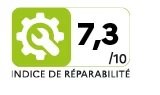 Le lave-vaisselle Electrolux EES48320L bénéficie d'un indice de réparabilité vert et blanc avec un score de 7,3 sur 10, soulignant sa durabilité.