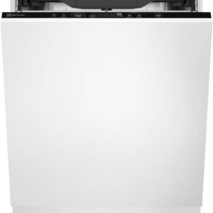 Le lave-vaisselle ELECTROLUX EES48320L est doté d'un extérieur blanc avec un panneau supérieur ouvert offrant des commandes et des réglages conviviaux.