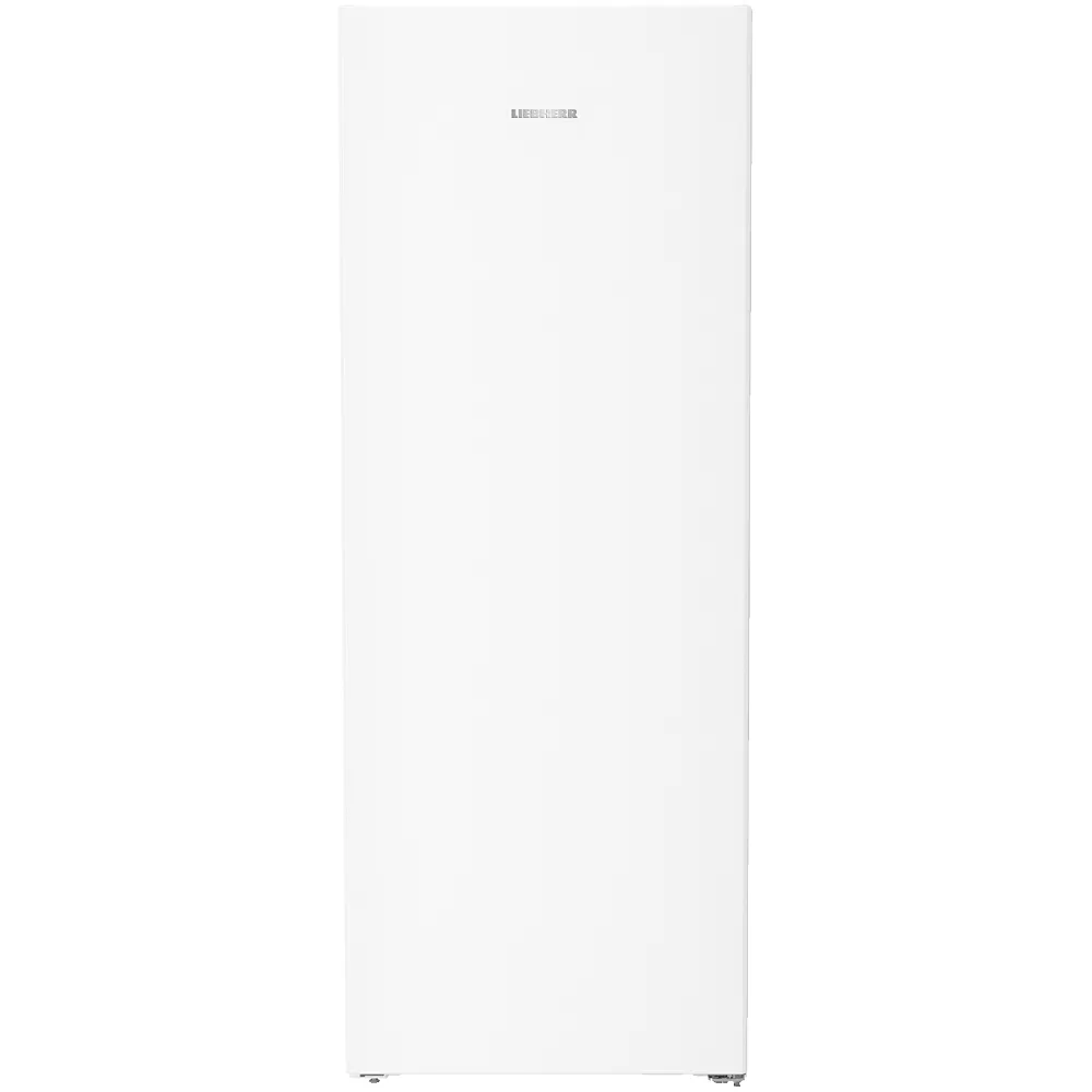 Le LIEBHERR FND7227-22 est un réfrigérateur haut à une porte de couleur blanche, avec une façade simple et un design minimaliste.