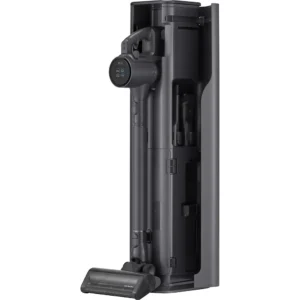L'aspirateur balai sans fil LG A9TXPRIMEG est livré avec une station de charge verticale élégante et une tête de nettoyage amovible pour une utilisation flexible.