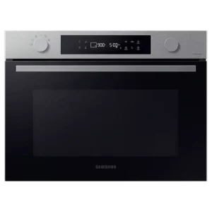 Vue de face du four SAMSUNG NQ5B4513GBS en noir et argent, doté d'un écran digital et de boutons de commande.