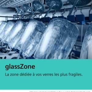 Plusieurs verres à vin sont placés à l'envers dans un panier de lave-vaisselle, prêts à être lavés dans le SIEMENS SN63H800MF - STUDIOLINE (Copie).