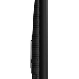 Vue latérale du téléviseur à écran plat TCL 55C72B avec deux pieds inclinés.