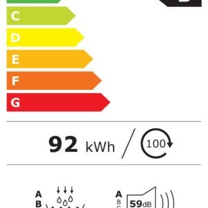 SIEMENS WQ46H2CAFR : Label énergétique B, 92 kWh/100 cycles, 91% d'efficacité, 59dB de bruit, capacité de 9kg, cycle de 4h25m.