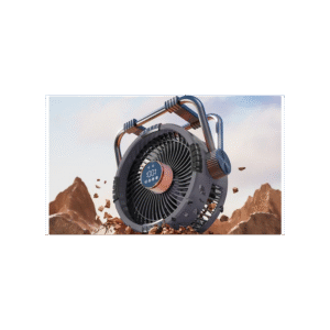 Le ventilateur électrique portable EZICLEAN AIR FRESH 90 est doté d'un affichage numérique et est idéal pour une utilisation en extérieur, gardant votre espace frais et l'air frais où que vous alliez, même sur un terrain rocailleux avec de la poussière ou des débris.