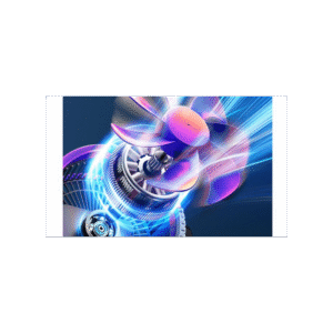 L'EZICLEAN AIR FRESH 90 est doté de pales de ventilateur lumineuses et d'effets lumineux dynamiques bleu-violet, mettant en valeur son design avancé et futuriste.