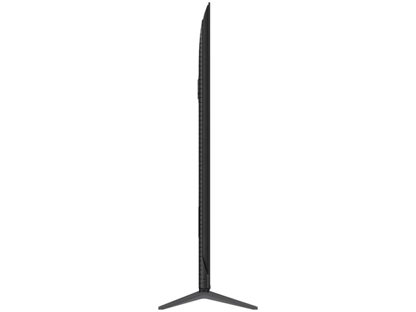 Vue latérale du téléviseur à écran plat mince TCL 65P8K sur un support à fond blanc.