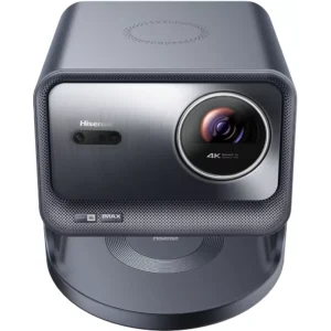 Vue de face de l'HISENSE C2 PRO montrant son grand objectif et la marque IMAX Enhanced.
