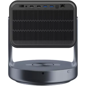 Vue arrière du mini ordinateur de bureau HISENSE C2 ULTRA présentant les ports tels que HDMI, USB, LAN et la prise audio.