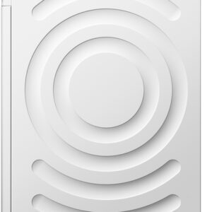 Lave-linge SIEMENS WM14N27AFR blanc rectangulaire avec des motifs de surface concentriques, circulaires et courbés.