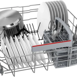 Le lave-vaisselle BOSCH SMV4EB806E offre un nettoyage efficace de la vaisselle et des couverts, garantissant un nettoyage sans souci de la cuisine.