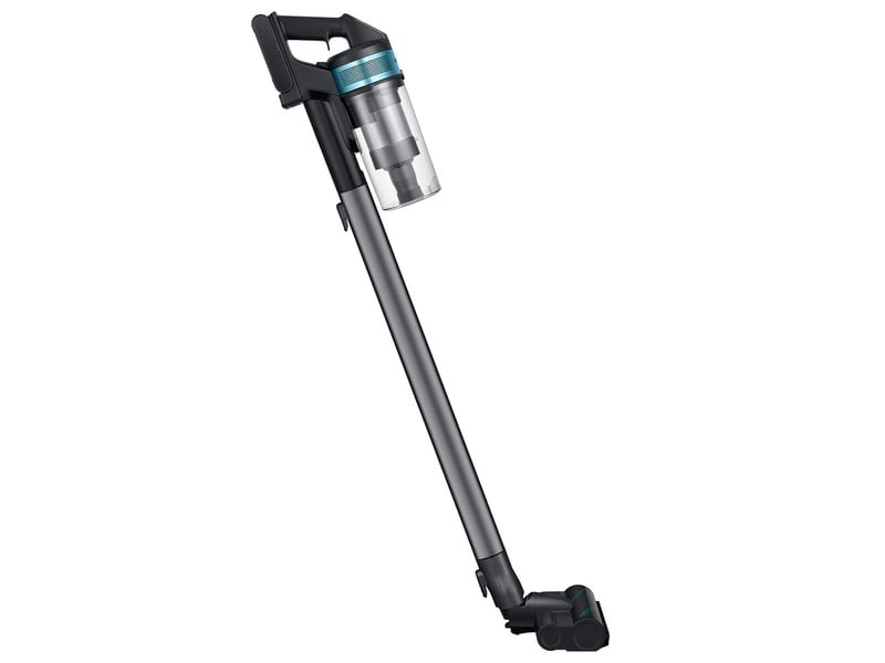 L'aspirateur SAMSUNG VS20B75B1R1 est un aspirateur-balai sans fil doté d'un bac à poussière transparent et d'un design élégant et moderne.