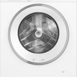 Vue avant du lave-linge BOSCH WGG254FAFR (Copie), avec son écran digital et sa porte ronde.