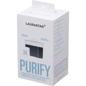 LAURASTAR CARTOUCHE SMART PACK DE 3 cartouches anticalcaires, comprend une image de la cartouche et des détails sur le produit.