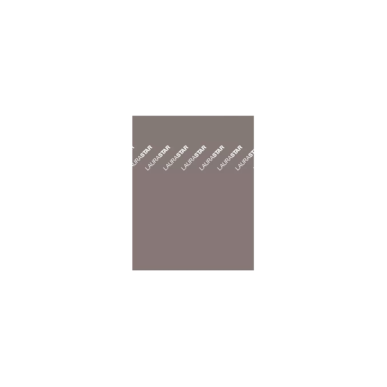 Un carré taupe uni avec un léger filigrane diagonal "UNIVERSAL COVER" apparaît centré sur le blanc, mettant en valeur LAURASTAR By BOSS UNIVERSAL COVER NOIRE.