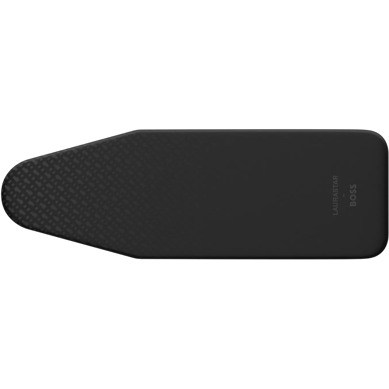 La housse LAURASTAR By BOSS UNIVERSAL COVER NOIRE présente un design noir texturé avec le logo Laurastar dans le coin, alliant style et durabilité pour tous vos besoins de repassage.