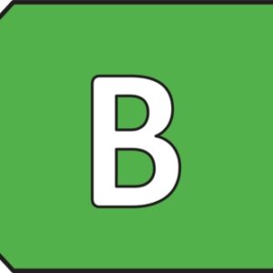 Le lave-vaisselle SIEMENS SN63E800VE porte une étiquette d'énergie verte avec un grand "B" et une flèche à droite allant de "G" à "A".