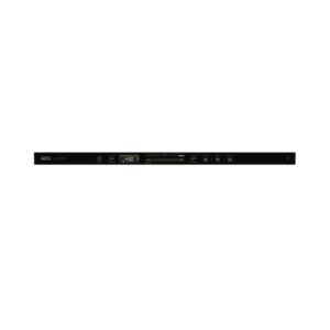 Le lave-vaisselle AEG GI8200A2TC est doté d'un panneau de commande noir avec un affichage numérique et plusieurs boutons pour personnaliser les réglages et les fonctions du lave-vaisselle.