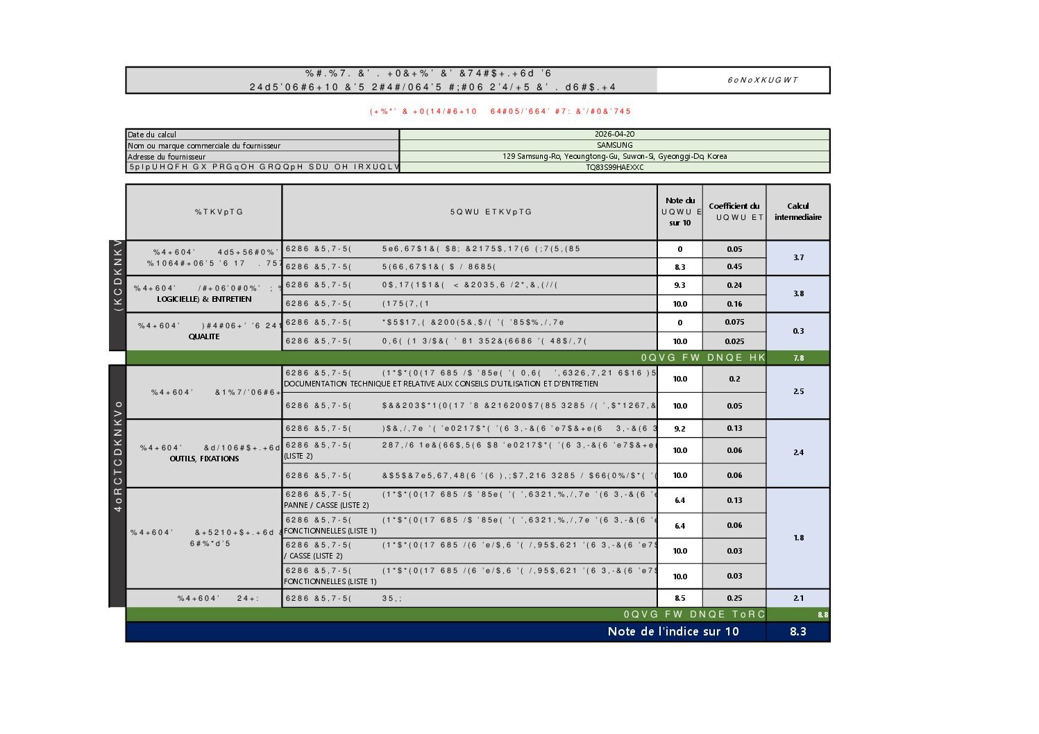 SAMSUNG TQ83S99H – Image 3