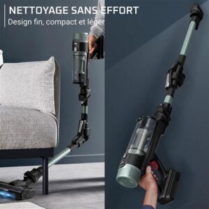 Avec le ROWENTA RH7A32E0, léger et sans fil, nettoyer sous un canapé devient un jeu d'enfant.