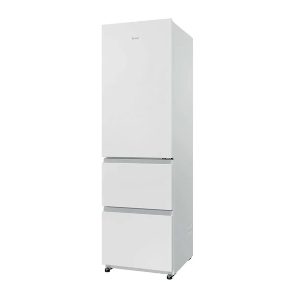 Le HAIER HTR3518ENMW est un réfrigérateur haut de gamme blanc, doté de trois compartiments et d'un design épuré et moderne.