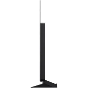 Vue de profil d'un téléviseur OLED moderne LG OLED65C6 (Copie) au profil élancé et doté d'un socle fin, sur fond blanc, mettant en valeur son design élégant.