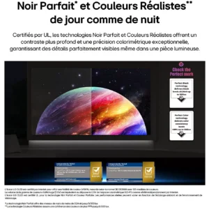 Le LG OLED65C6 présente une image éclatante de la planète, divisée en deux parties afin de mettre en évidence, côte à côte, les différences de qualité des couleurs entre le jour et la nuit.