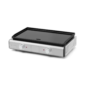 La RIVIERA & BAR QPL1060 est une plaque de cuisson électrique en acier inoxydable équipée de deux boutons de commande et d'une surface de cuisson noire mate et élégante, ce qui en fait un appareil indispensable pour cuisiner facilement et en tout confort.