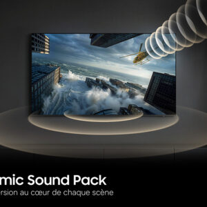 Vivez des sensations fortes avec le SAMSUNG TQ43Q7F4AUXXC (Copier), qui diffuse des ondes sonores dynamiques tout autour du téléviseur pour mettre en valeur l'impressionnant « Dynamic Sound Pack ».