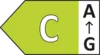 Label énergétique affichant un « C » bien visible et une échelle de notation allant de A à G, avec une flèche vers le haut indiquant une efficacité croissante — idéal pour mettre en avant l'efficacité énergétique d'appareils électroménagers tels que le lave-vaisselle BOSCH SMI2HTB06E.