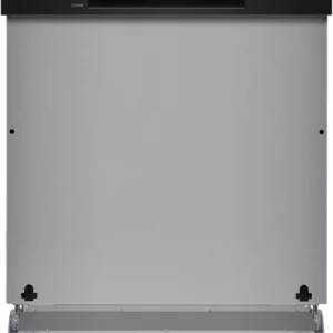 Vue de face du lave-vaisselle encastrable BOSCH SMI2HTB06E, mettant en valeur son panneau de commande noir moderne et son écran numérique.