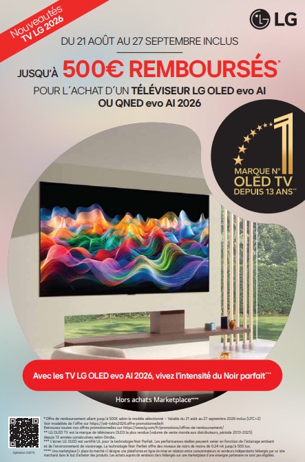 Salon équipé d'un téléviseur OLED LG fixé au mur, diffusant des images de vagues aux couleurs vives et éclatantes, avec un mobilier moderne en contrebas : l'endroit idéal pour profiter d'une qualité d'image digne du cinéma, compte tenu du rapport qualité-prix remarquable de la technologie OLED.