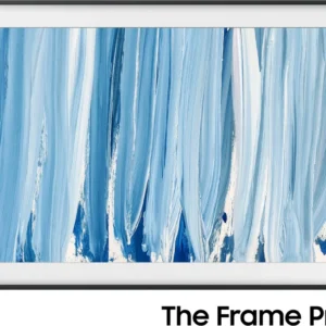 Avec ses coups de pinceau abstraits verticaux bleus et blancs, le tout dans un cadre noir moderne et épuré, le SAMSUNG TQ65LS03HW — également connu sous le nom de « The Frame Pro 2026 » — est un chef-d’œuvre qui allie à la perfection l’art et la technologie télévisuelle de pointe.
