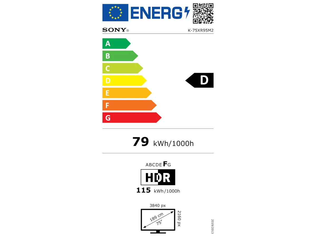 Découvrez une clarté exceptionnelle avec le SONY K-75XR95M2 True RGB (Copie), un téléviseur Sony doté de la technologie avancée True RGB et d'un impressionnant écran de 189 cm. Doté d'un label énergétique de classe D, il ne consomme que 79 kWh/1 000 h (115 kWh/1 000 h en HDR) et offre une résolution spectaculaire de 3 840 x 2 160 pour une expérience visuelle véritablement immersive.