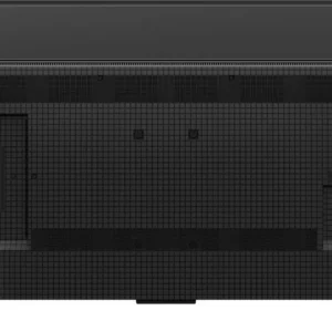 Vue arrière du téléviseur à écran plat TCL 43P7L posé sur deux supports, montrant les ports et les grilles d'aération.