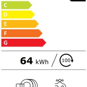 Avec un label énergétique de classe B, une consommation de 64 kWh pour 100 cycles, une capacité de 14 couverts, une consommation d'eau de seulement 9,5 L par cycle, une durée de cycle de 4 heures et un niveau sonore de seulement 44 dB, le lave-vaisselle ELECTROLUX E62LB202S offre des performances de lavage efficaces.