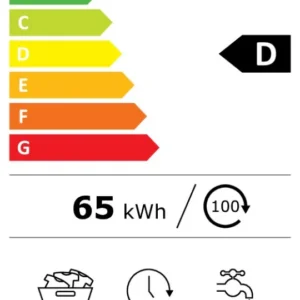 Le lave-linge ELECTROLUX EWQ6412D affiche une classe énergétique D et consomme 65 kWh par cycle. Elle peut accueillir jusqu'à 6 kg de linge, avec une durée de lavage de 3 heures et 17 minutes, consomme 40 litres d'eau par cycle et fonctionne à un niveau sonore de seulement 77 dB.
