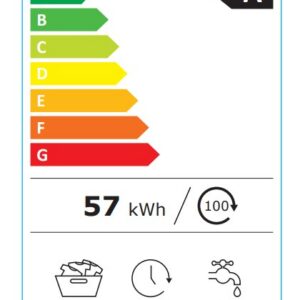 Bien sûr ! Voici la phrase révisée en tenant compte des données de votre produit : Le lave-linge à chargement frontal LG F60T12WST affiche une classe énergétique A et ne consomme que 57 kWh pour 100 cycles. Conçue pour accueillir jusqu'à 16 kg de linge, cette machine à laver effectue un cycle complet en 4 heures, n'utilise que 65 litres d'eau par cycle et fonctionne silencieusement avec un niveau sonore de seulement 76 dB.