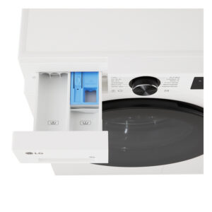 Le lave-linge à chargement frontal LG F94X56WHST est équipé d'un bac à lessive doté de compartiments clairement identifiés pour la lessive et l'adoucissant, alliant ainsi une grande facilité d'utilisation à des performances de lavage exceptionnelles.