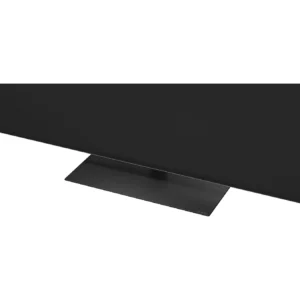 Le LG OLED55G66 2026 est un téléviseur OLED à écran plat doté d'un cadre noir fin et d'un socle rectangulaire noir, présenté sur fond blanc.