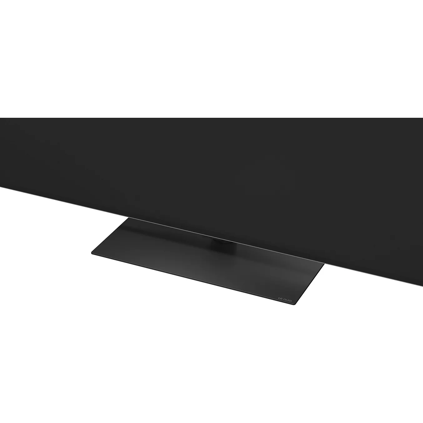 Le LG OLED55G66 2026 est un téléviseur OLED à écran plat doté d'un cadre noir fin et d'un socle rectangulaire noir, présenté sur fond blanc.