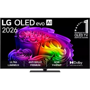 Découvrez les images époustouflantes du LG OLED65G66 2026, issu de la toute dernière gamme de téléviseurs OLED de LG, qui se distingue par un affichage aux motifs abstraits éclatants. Profitez d'une expérience immersive grâce à Dolby Vision et Dolby Atmos, et parcourez les descriptions en français mettant en avant ses fonctionnalités haut de gamme pour une expérience de divertissement à domicile d'exception.
