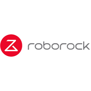 Logo Roborock composé d'un cercle rouge et d'un « Z » blanc stylisé à côté du mot « roborock » en gris, dont le style s'apparente à celui de marques telles que NARWAL ou Copier.